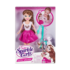 Sparkle Girlz kutyasétáltató babakészlet baba