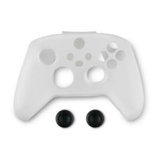 Spartan Gear Xbox Series X/S kontroller szilikon borítás és analóg kupak fehér-fekete (072245) videójáték kiegészítő