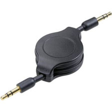 SpeaKa Professional Jack Audio Csatlakozókábel [1x Jack dugó, 3,5 mm-es - 1x Jack dugó, 3,5 mm-es] 1.10 m Fekete Csévélővel, Aranyozatt érintkező (SP-7869796) kábel és adapter