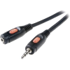 SpeaKa Professional Jack Audio Hosszabbítókábel [1x Jack dugó, 3,5 mm-es - 1x Jack alj, 3,5 mm-es] 2.50 m Fekete (SP-7870224)