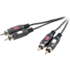 SpeaKa Professional RCA Audio Csatlakozókábel [2x RCA dugó - 2x RCA dugó] 10.00 m Fekete (SP-7870624)