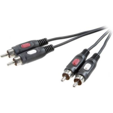 SpeaKa Professional RCA Audio Csatlakozókábel [2x RCA dugó - 2x RCA dugó] 10.00 m Fekete (SP-7870624) kábel és adapter