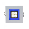 spectrumLED FIALE 4LED 4X1W 30deg 230V SQUARE CW LED SPOT BLUE FRAME
