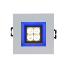 spectrumLED FIALE 4LED 4X1W 30deg 230V SQUARE CW LED SPOT BLUE FRAME világítás