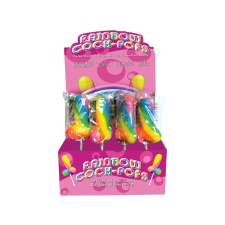Spencer & Fleetwood Rainbow Cock Pop - színes péniszes nyalóka (85g) - gyümölcsös erotikus ajándék