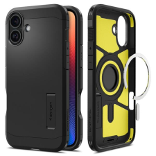 Spigen ACS08515 Spigen Tough Armor Apple Iphone 16 ütésálló tok, MagSafe, fekete tok és táska