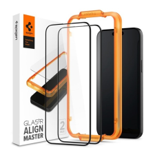Spigen Alignmaster Glas.tR Apple iPhone 15 Pro Max kijelzővédő üvegfólia (2 db) mobiltelefon kellék