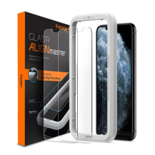 Spigen alm fc képernyővédő üveg 2db (2.5d, ujjlenyomatmentes, extra karcálló, 9h, ultravékony, színkiemelés) átlátszó agl00101 mobiltelefon kellék