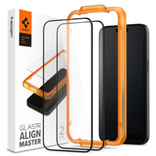 Spigen ALM GLASS FC 2 CSOMAG iPhone 15 PRO FEKETE EDZETT ÜVEG mobiltelefon kellék