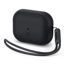 Spigen Apple Airpods Pro 2 szilikon tok csuklópánt fekete (ACS05479) audió kellék