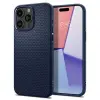Spigen Apple iPhone 15 Pro Max tok, Ütésálló, Kemény hátlap, Rugalmas keret, Spigen Liquid Air, Kék