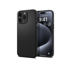 Spigen Apple iPhone 15 Pro ütésálló hátlap - Spigen Liquid Air - fekete tok és táska