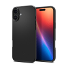 Spigen Apple iPhone 16 Plus, Műanyag hátlap védőtok + szilikon keret, ultravékony, Magsafe töltővel kompatibilis, Spigen Thin Fit Mag, fekete