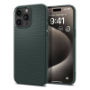 Spigen Apple iPhone 16 Pro Max, Szilikon tok, Spigen Liquid Air, háromszög minta, sötétzöld