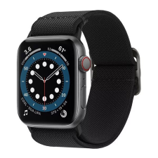 Spigen Apple Watch 4/5/6/7/SE, okosóra szíj, szövet, fekete, 38/40/41mm, Spigen okosóra kellék