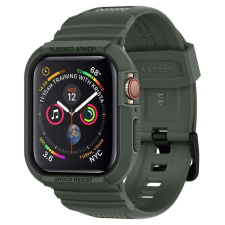 Spigen Apple Watch 4-6 / SE (44mm) Spigen Rugged Armor Pro okosóra tok, Sötétzöld okosóra kellék