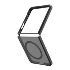 Spigen CAPELLA szilikon telefonvédő (ütésállóság, légpárnás keret, matt, MagSafe) FEKETE/EZÜST (GP-FPF766PGB) tok és táska