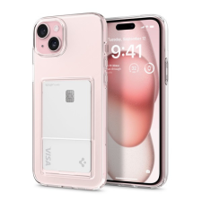 Spigen Crystal Slot Apple iPhone 15 tok, Crystal Clear, átlátszó tok és táska