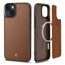 Spigen CYRILL KAJUK tok Mag MagSafe iPhone 14 Plus / 15 Plus készülékhez nyeregbarna tok és táska