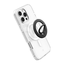 Spigen DUAL POP tartógyűrű (szilikon, mágneses, telefon tartó, kitámasztó, MagSafe) FEKETE tok és táska