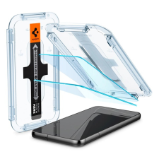 Spigen EZ FIT képernyővédő üveg 2db (2.5D, tokbarát, ultravékony, 0.2mm, 9H + segédkeret) ÁTLÁTSZÓ Samsung Galaxy S23 (SM-S911) mobiltelefon kellék