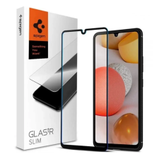 Spigen FC képernyővédő üveg (2.5D. extra karcálló. 9H. 0.3mm. színkiemelés) FEKETE mobiltelefon kellék