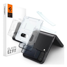 Spigen FC képernyővédő üveg 2db (2.5D, ujjlenyomatmentes, extra karcálló, 9H, ultravékony, 0.3mm, színkiemelés) FEKETE Samsung Galaxy Z Flip4 5G (SM-F721) mobiltelefon kellék