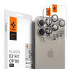 Spigen Glas.tR EZ Fit Optik Pro Apple iPhone 15 Pro/ iPhone 15 Pro Max, Tempered kameravédő fólia, natúr titánium (2db)