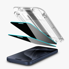 Spigen GLAS.tR EZ Fit Privacy iPhone 15 Pro Max kijelzővédő (AGL06874) (AGL06874) mobiltelefon kellék
