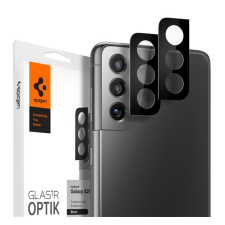 Spigen Glas.TR Optik Samsung G991 Galaxy S21 Tempered kamera lencse fólia, fekete (2db) mobiltelefon kellék