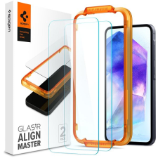 Spigen Glass tR AlignMaster 2 Pack Samsung Galaxy A55 üvegfólia mobiltelefon kellék