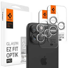 Spigen Glass tR EZ Fit Optik Pro 2 csomag, kristálytiszta - iPhone 15 Pro/15 Pro Max fólia mobiltelefon kellék