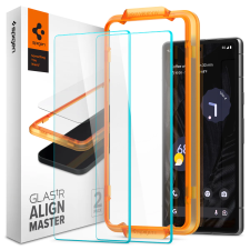Spigen Google Pixel 7A Edzett üveg kijelzővédő (2db) (AGL05968) mobiltelefon kellék