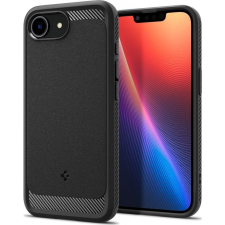 Spigen iPhone 16e Spigen Rugged Armor Szilikon Telefonvédő Ütésállóság, Magsafe, Fekete (ACS09152) tok és táska