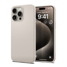 Spigen Liquid Air Apple iPhone 15 Pro Max tok, Matte Black, fehér tok és táska