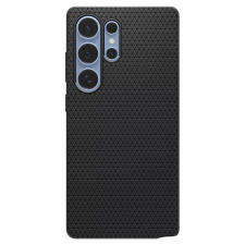  Spigen Liquid Air Samsung Galaxy S25 Ultra tok, Matte Black, fekete tok és táska