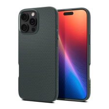 Spigen LIQUID AIR szilikon telefonvédő (ütésállóság. légpárnás sarok. rombusz) SÖTÉTZÖLD tok és táska