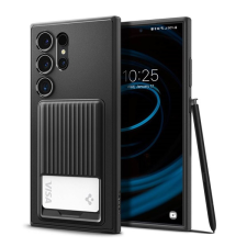 Spigen liquid slot szilikon telefonvédő (ütésállóság, légpárnás sarok, kártyatartó) fekete acs07310 tok és táska
