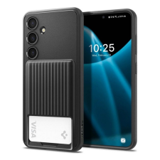 Spigen liquid slot szilikon telefonvédő (ütésállóság, légpárnás sarok, kártyatartó) fekete acs07360 tok és táska