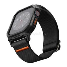 Spigen LITE FIT PRO pótszíj (egyedi méret, textil, ütésállóság + szilikon keret) FEKETE (ACS08594) okosóra kellék