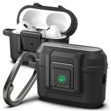 Spigen Lock Fit Airpods Pro (2nd Gen) fülhallgató tok matt fekete fülhallgató, fejhallgató tok