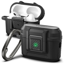 Spigen Lock Fit Matte Black AirPods Pro 2 tok fülhallgató, fejhallgató tok