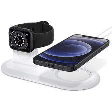Spigen MagSafe Charger & Apple Watch stand 2in1 MagFit Duo White okosóra kellék