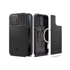 Spigen Optik Armor Apple iPhone 15 Pro Magsafe Tok - Fekete (ACS07184) tok és táska