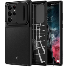 Spigen Optik Armor Samsung Galaxy S22 Ultra fekete tok tok és táska