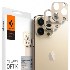 Spigen Optik.Tr 2x üvegfólia objektívre iPhone 13 Pro / 13 Pro Max, arany mobiltelefon kellék