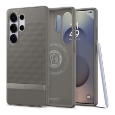 Spigen PARALLAX szilikon telefonvédő (ütésállóság. légpárnás keret. MagSafe. 3D rombusz) VILÁGOSSZÜRKE tok és táska