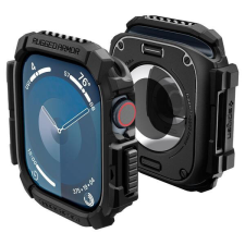 Spigen Rugged Armor Apple Watch 10 (46mm) ütésálló tok, Fekete (Matte Black) okosóra kellék