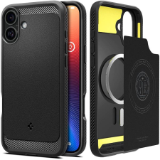 Spigen Rugged Armor MagSafe Matte Black iPhone 16 Plus tok mobiltelefon kellék