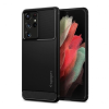 Spigen Rugged Armor Samsung G998 Galaxy S21 Ultra Matte Black tok, fekete (ACS02349) (ACS02349)